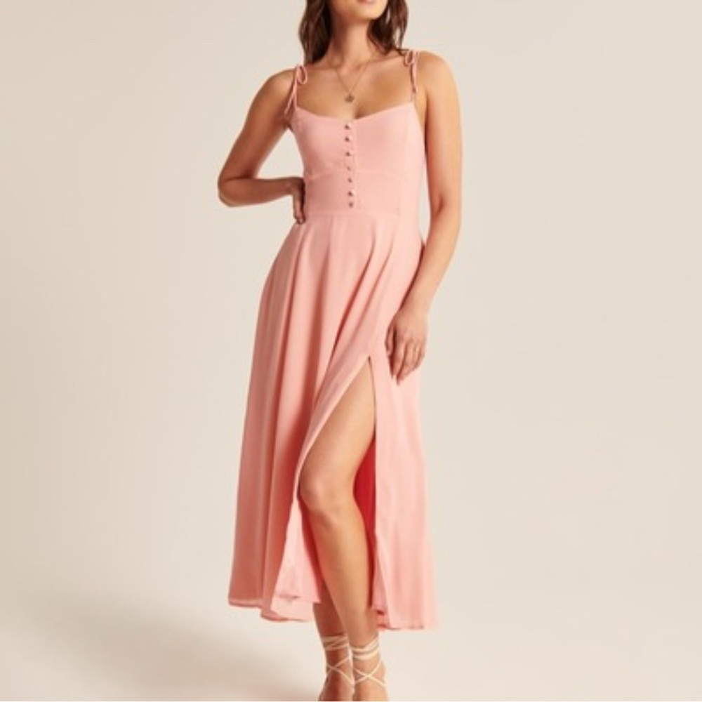 Abercrombie & Fitch Pink Midi Dress